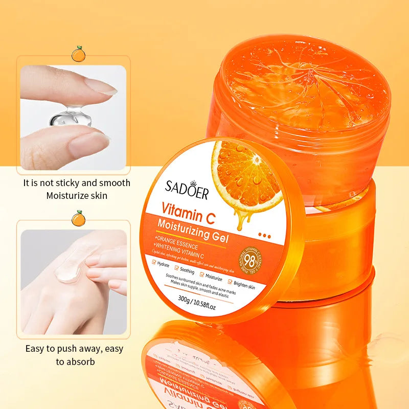 Vitamin C & Collagen Moisturizing Gel Deep Nourishing Repairing Body Facial Cream Anti-acne Lighten Skin Care Gel 300ML